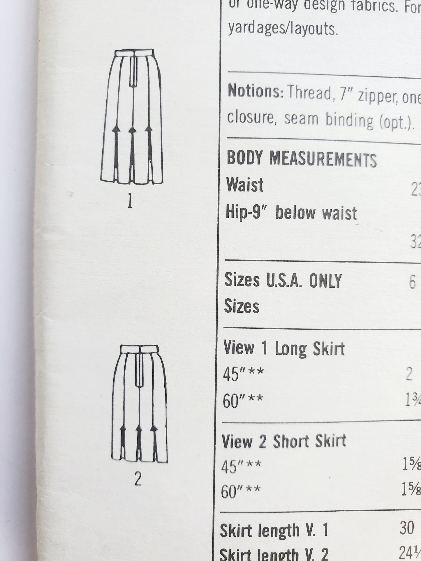 SIMPLICITY Sewing Pattern 9060, Skirt in Two Lengths, Fuss-Free Fit, Size 6