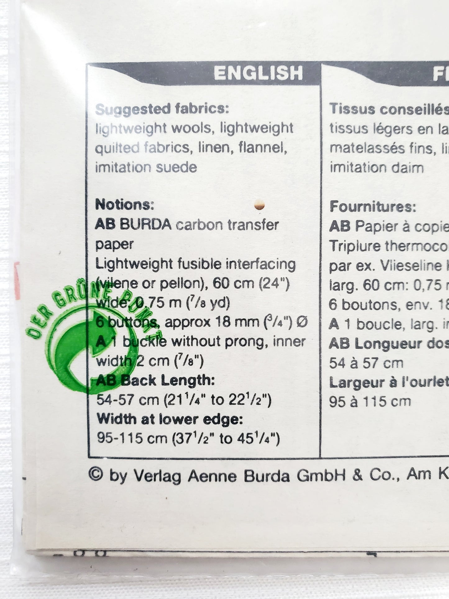 BURDA Sewing Pattern 3933, Vest, Waistcoat, Men's Waistcoat, Men's Vest, Size 36-46