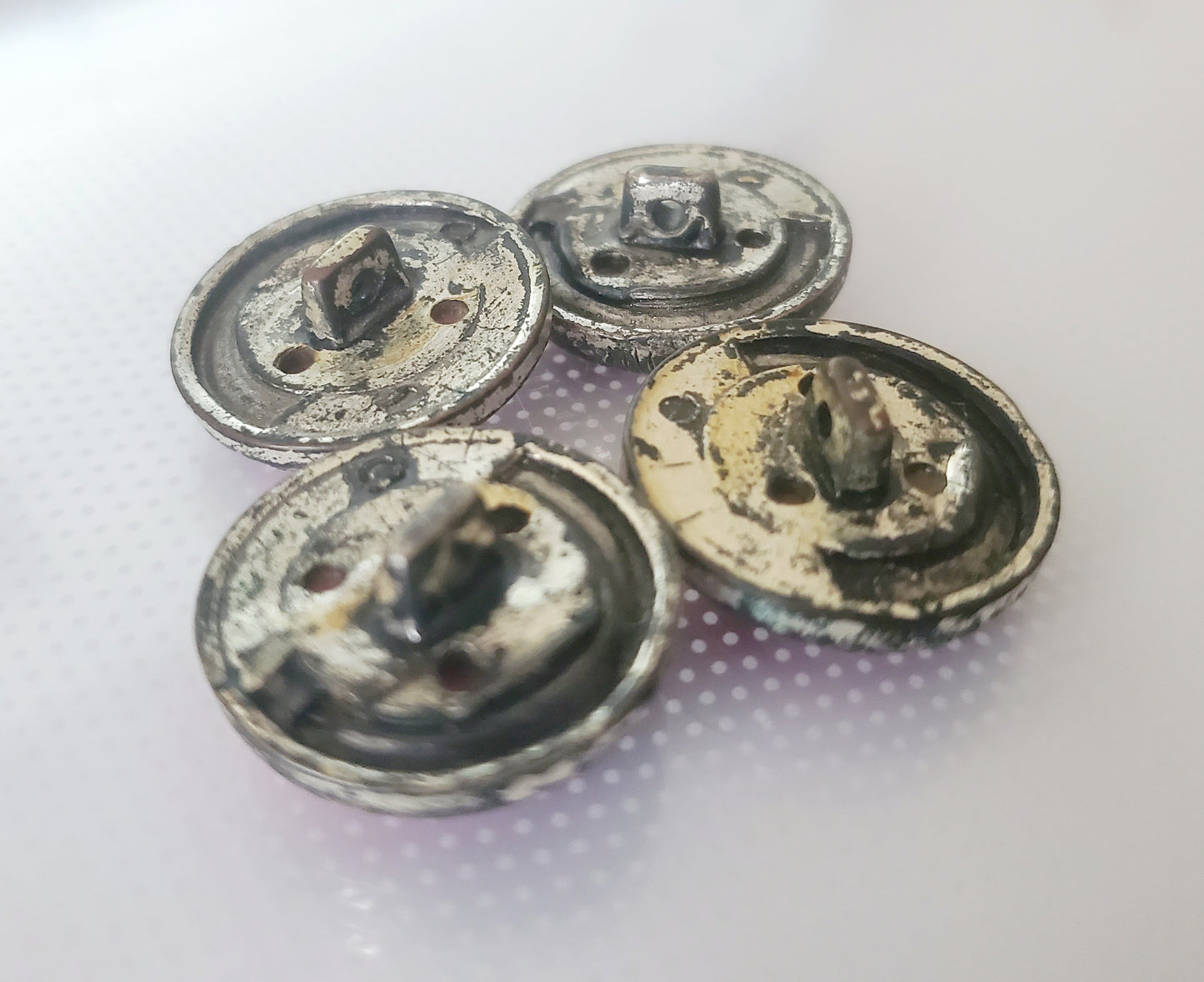 Shank Sewing Buttons, Size 20mm, 2cm, Plastic, Pink, QTY 4