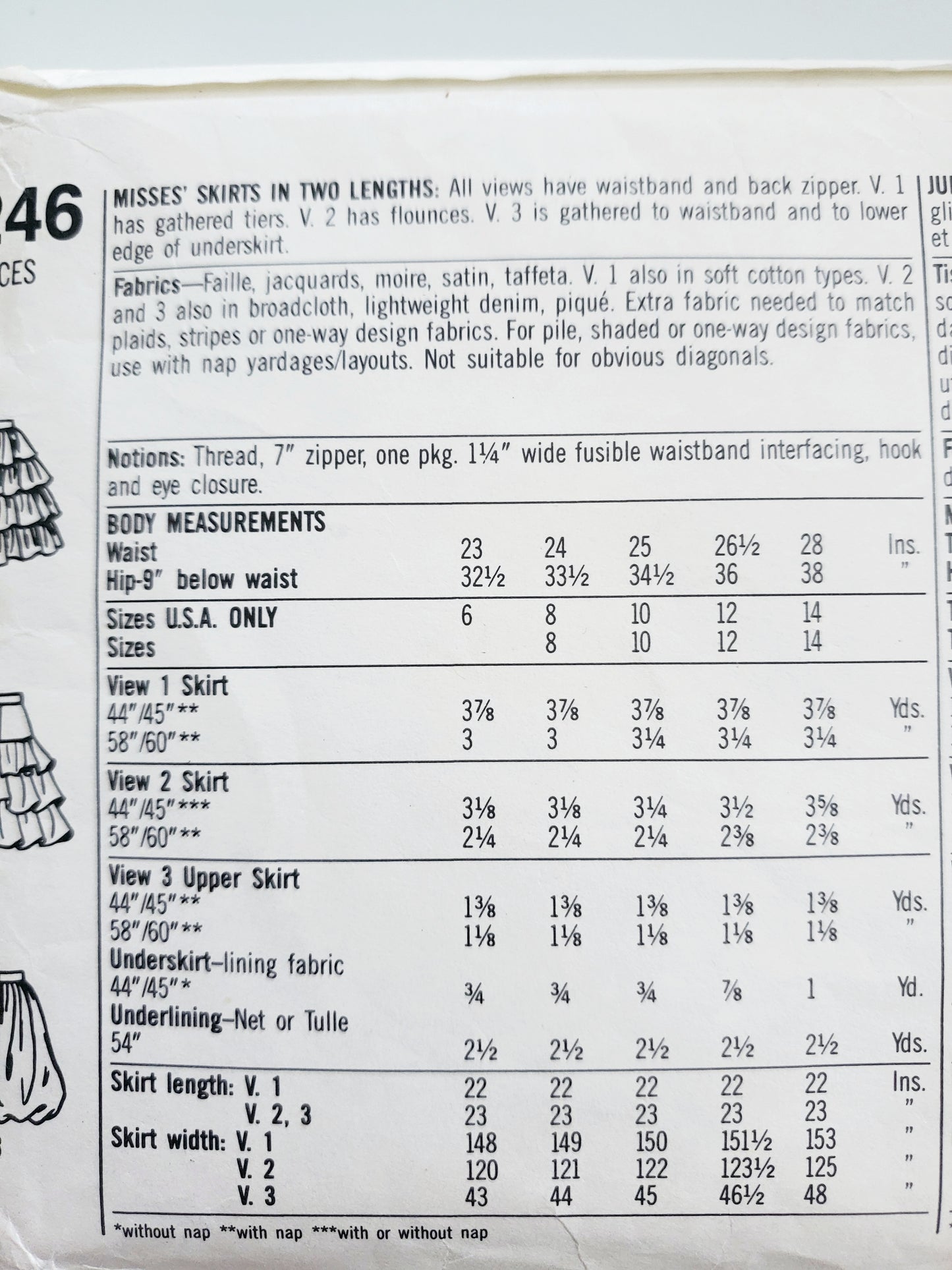 SIMPLICITY Sewing Pattern 8246 Flamenco Skirt, Ruffles, Dance, Party Skirt, Size 10