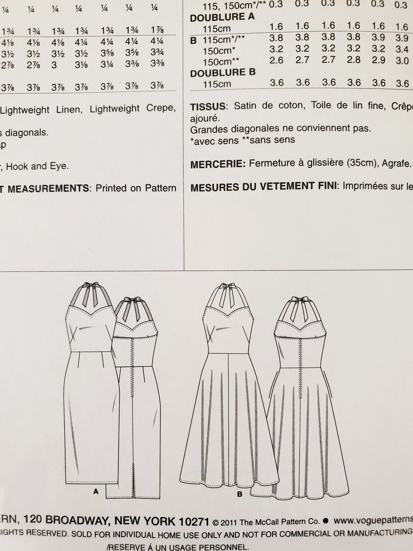 VERY EASY VOGUE Sewing Pattern V8725 Dress with Halter Tie-up Neckline, Size 8-14