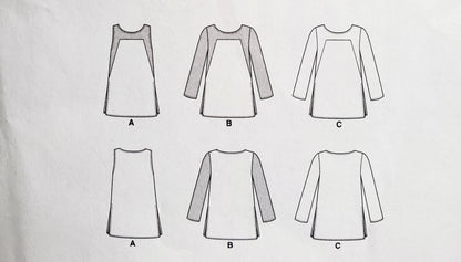 VERY EASY VOGUE Sewing Pattern V9225, Semi-Fitted Tunics, Shaped Tunics, Size 14-22