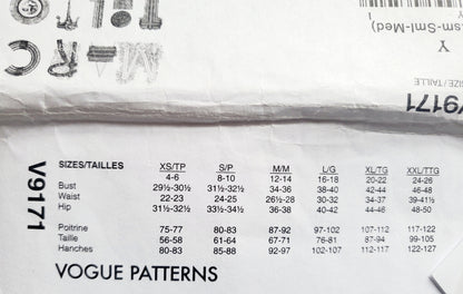 VOGUE Sewing Pattern V9171, Tunics, Marcy Tilton, Designer Original, Size 4-14