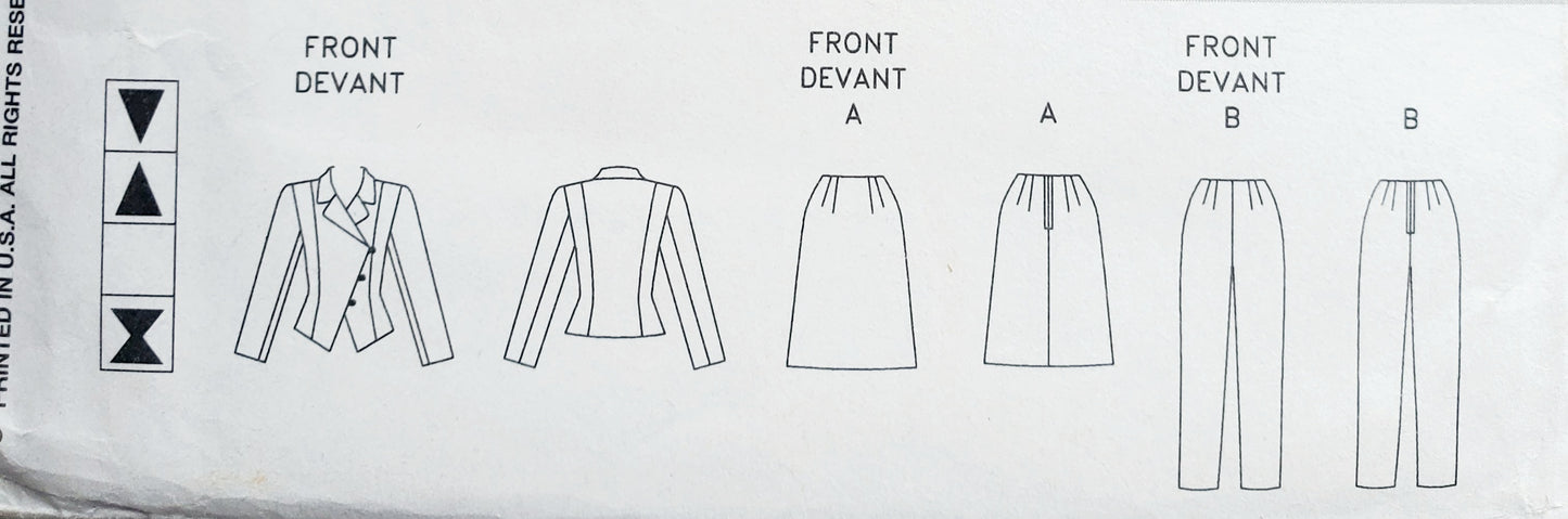 VOGUE Sewing Pattern 7772, Jacket, Skirt, Pants, The Vogue Woman, Size 20-24