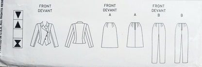 VOGUE Sewing Pattern 7772, Jacket, Skirt, Pants, The Vogue Woman, Size 20-24