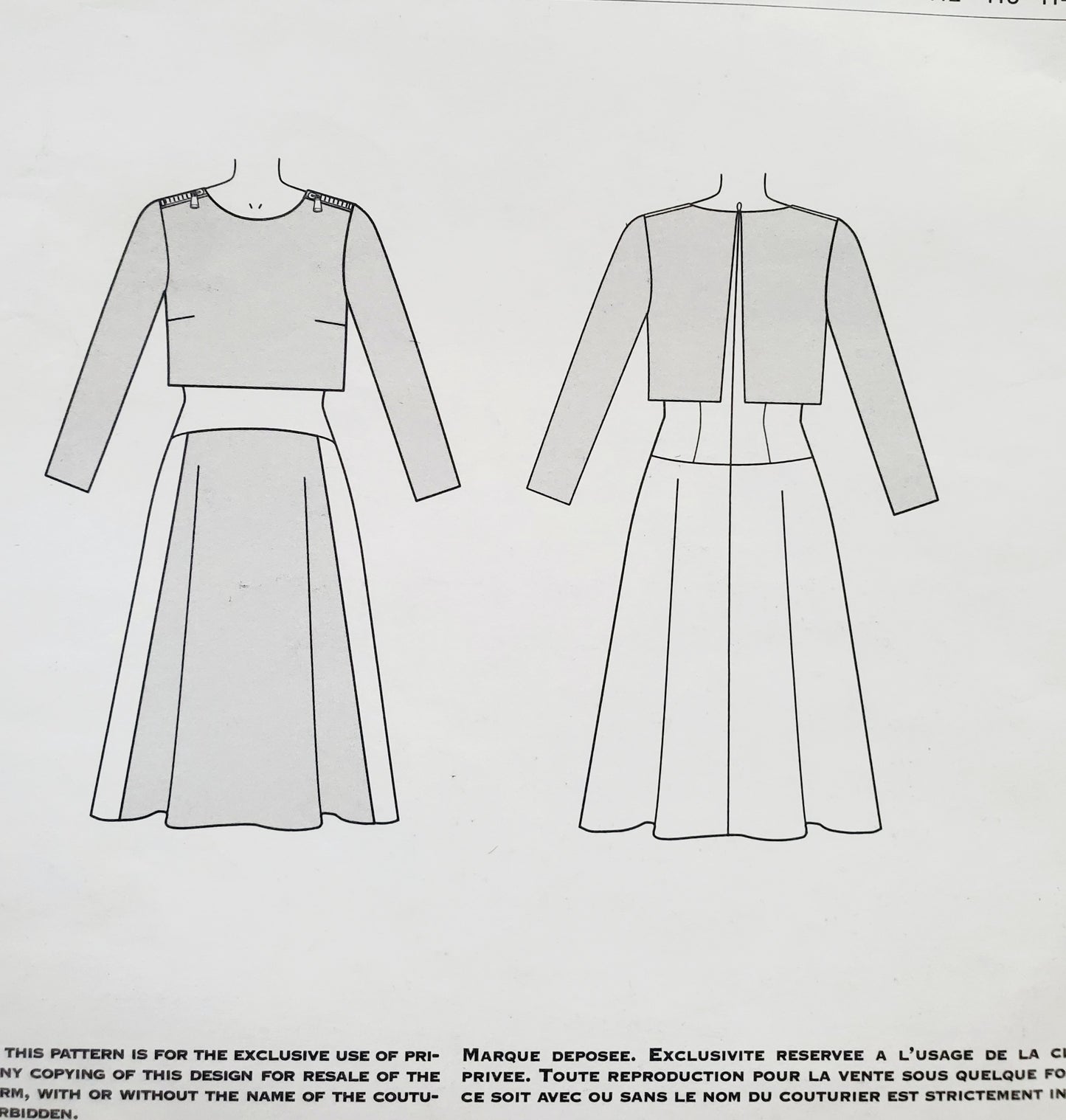 VOGUE PATTERNS, Sewing Pattern V1512, TRACY REESE, NEW YORK, AMERICAN DESIGNER, Dress, Dress with Decorative Zips on Shoulders, Size 6-14