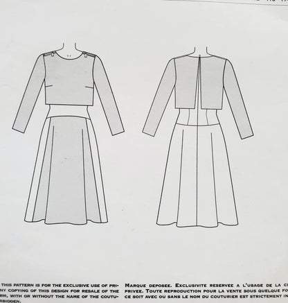 VOGUE PATTERNS, Sewing Pattern V1512, TRACY REESE, NEW YORK, AMERICAN DESIGNER, Dress, Dress with Decorative Zips on Shoulders, Size 6-14
