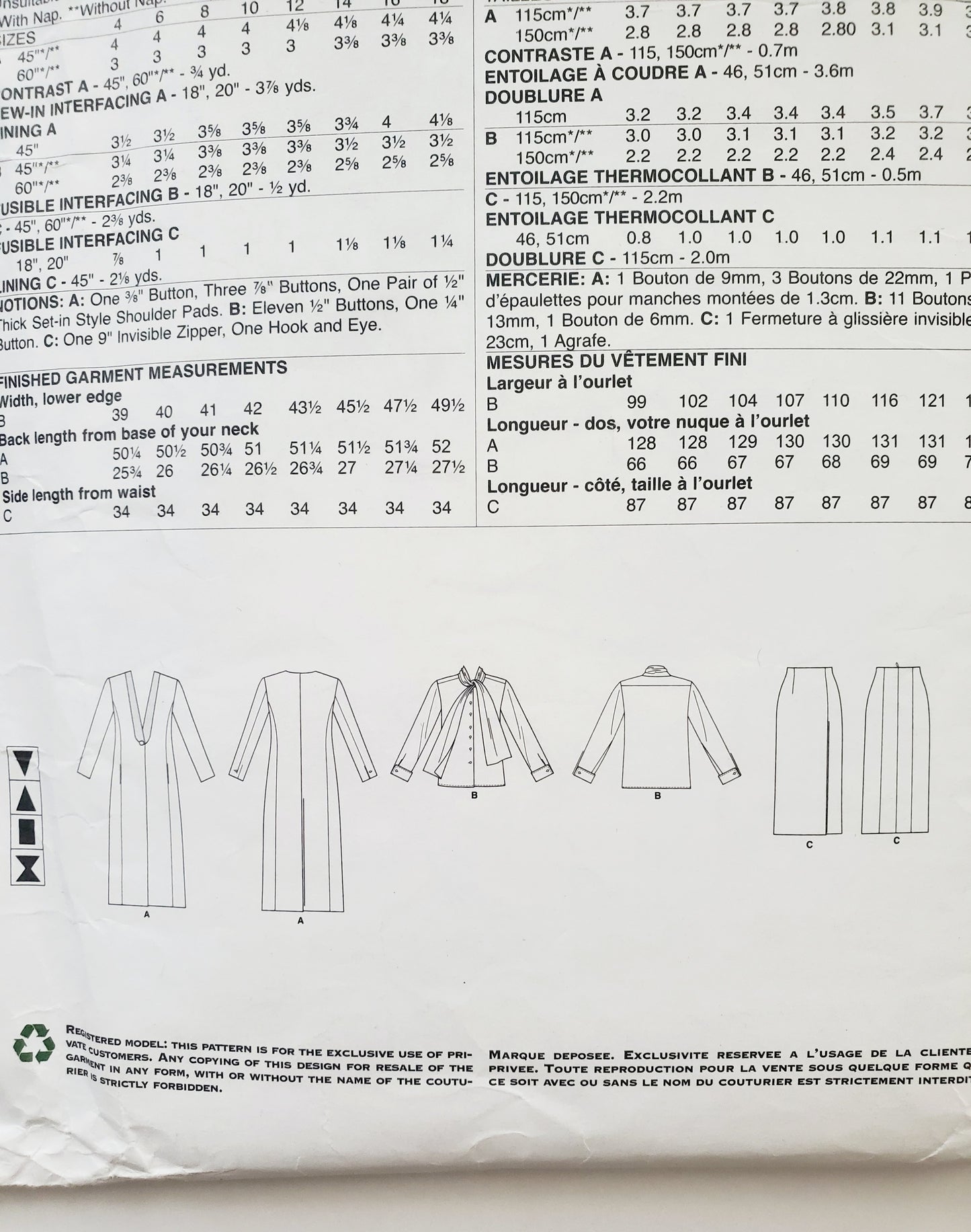 VOGUE PATTERNS, Sewing Pattern V1527, PACO PERALTA BARCELONA, DESIGNER ORIGINAL, Jacket, Blouse, Skirt, Size 10-18