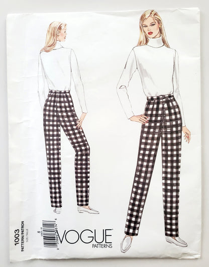 VOGUE Sewing Pattern 1003 Misses Fitting Shell for Tapered Pants Size 8