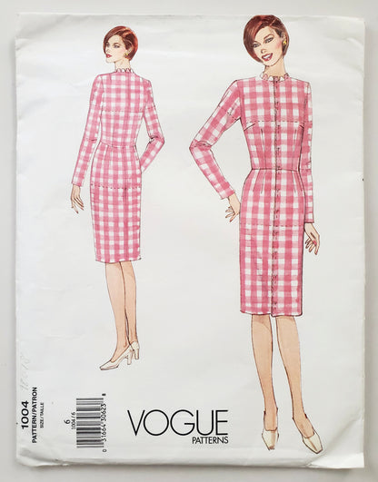 VOGUE Sewing Pattern 1004 Misses Fitting Shell, Dress & Skirt Size 6