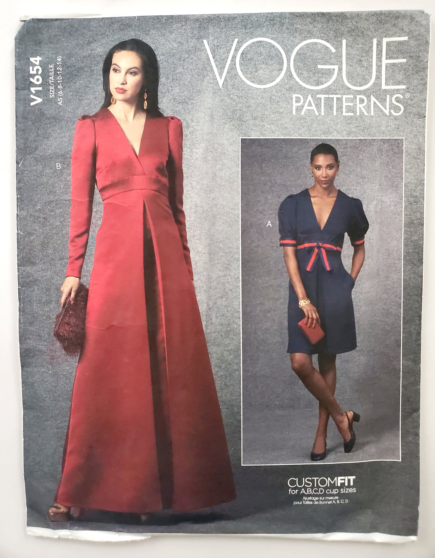 VOGUE PATTERNS, Sewing Pattern V1654, Dress, Special Occasion Dress, Size 6-14