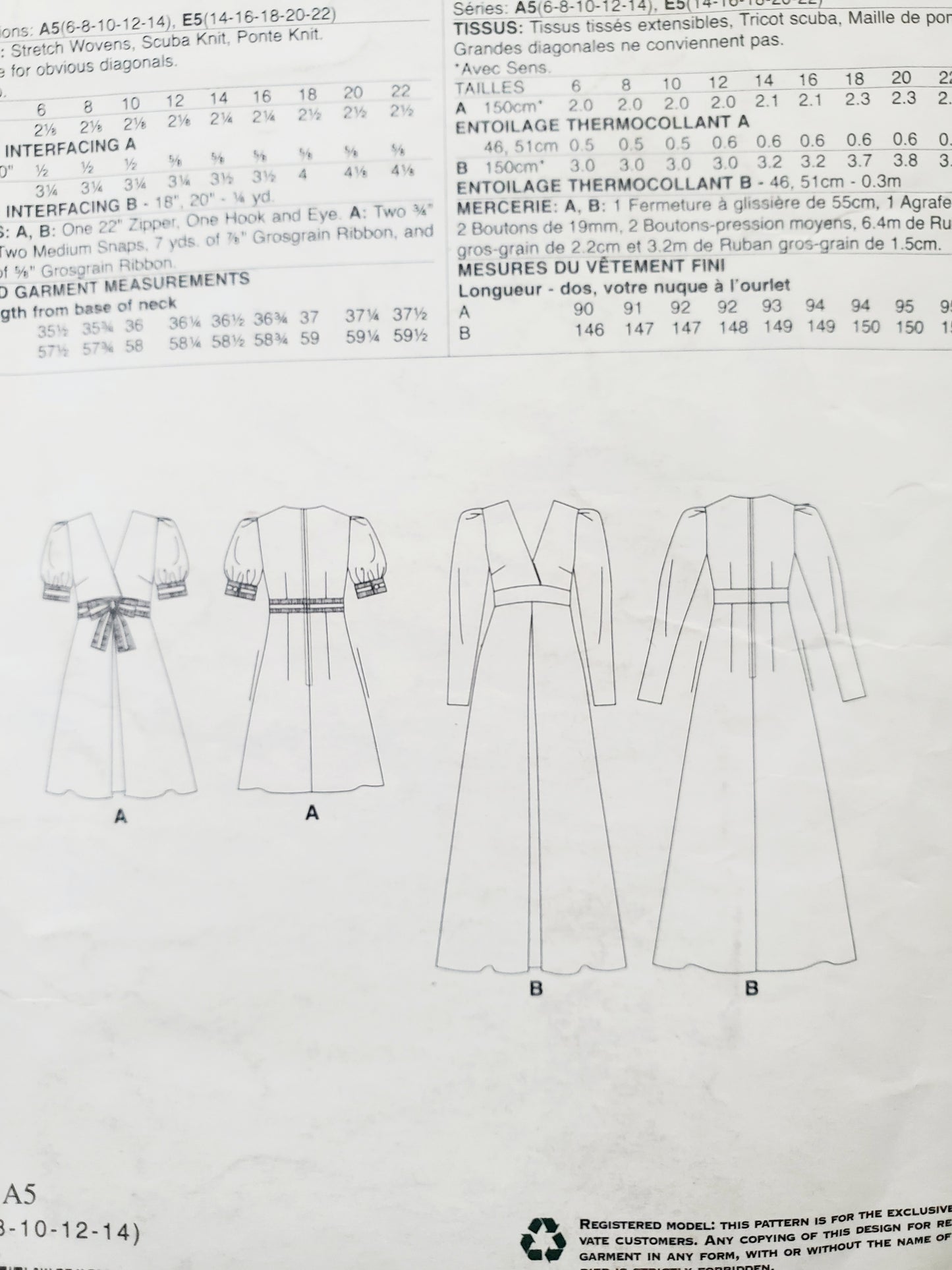 VOGUE PATTERNS, Sewing Pattern V1654, Dress, Special Occasion Dress, Size 6-14