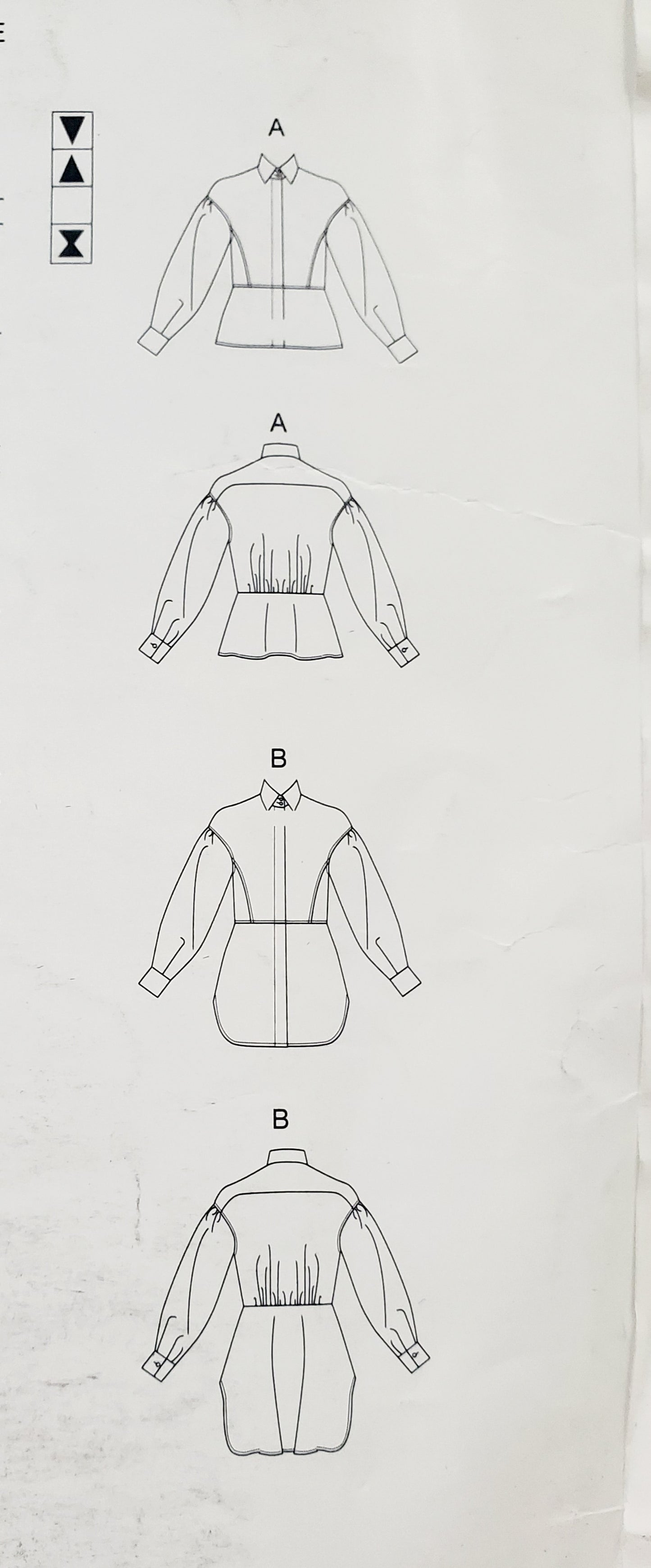 VOGUE PATTERNS, Sewing Pattern V1770, Shirt, Close Fitting Shirt, Length Variations, Size 16-24