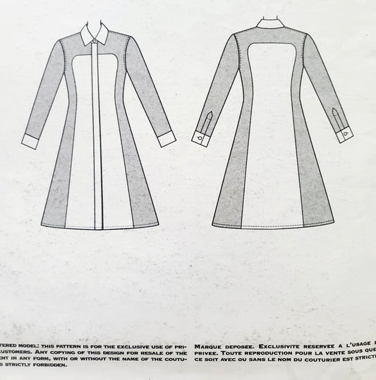VOGUE PATTERNS, Sewing Pattern V1577, PARIS ORIGINAL, GUY LAROCHE, Dress, Contrast Dress, Size 6-14