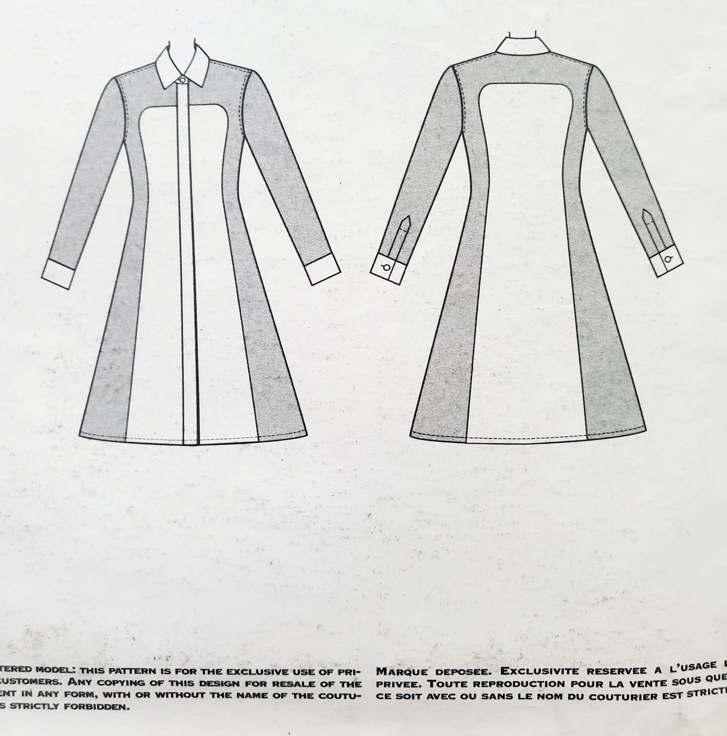 VOGUE PATTERNS, Sewing Pattern V1577, PARIS ORIGINAL, GUY LAROCHE, Dress, Contrast Dress, Size 6-14