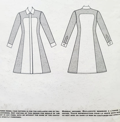 VOGUE PATTERNS, Sewing Pattern V1577, PARIS ORIGINAL, GUY LAROCHE, Dress, Contrast Dress, Size 6-14