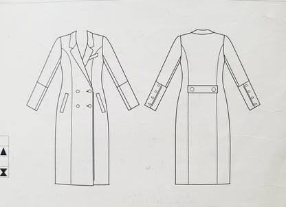 VOGUE PATTERNS, Sewing Pattern V1562, LIALIA BY JULIA ALARCON, DESIGNER ORIGINAL, Coat, Fitted Coat, Lined Coat, Size 14-22