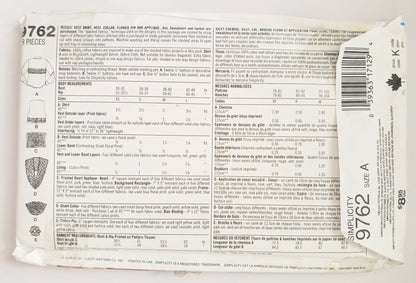 SIMPLICITY Sewing Pattern 9762, Craft, Vest, Shirt, Collar, Flower Pin, Applique, Size XS-L