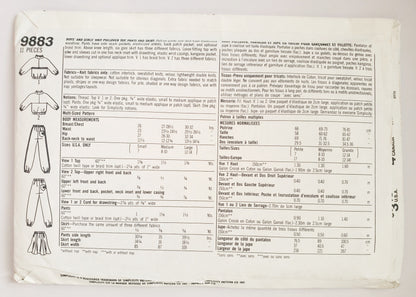 SIMPLICITY Sewing Pattern 9883, Kids, Unisex Knit Pullover Top, Pants, Skirts, Boys, Girls, Size Small - Large