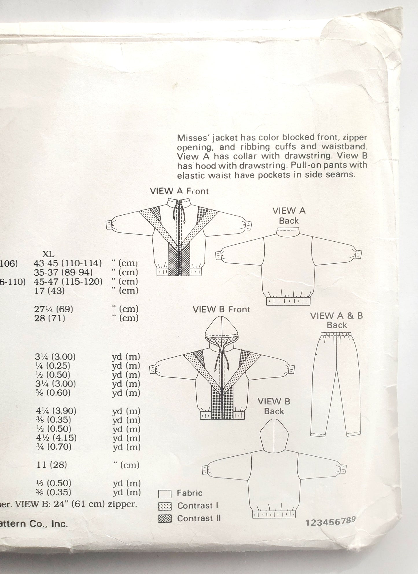 KWIK SEW Sewing Pattern 2181, Tracksuit, Pants, Jacket, Windbreaker, Zipped Jacket, Size XS-XL
