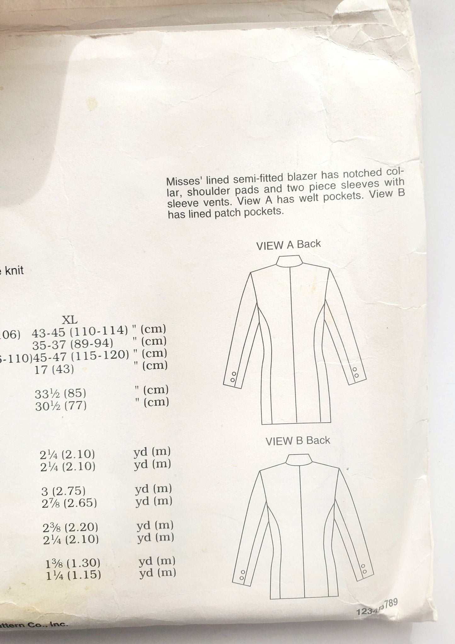 KWIK SEW Sewing Pattern, 2398, Blazer, Jacket, Size XS-XL