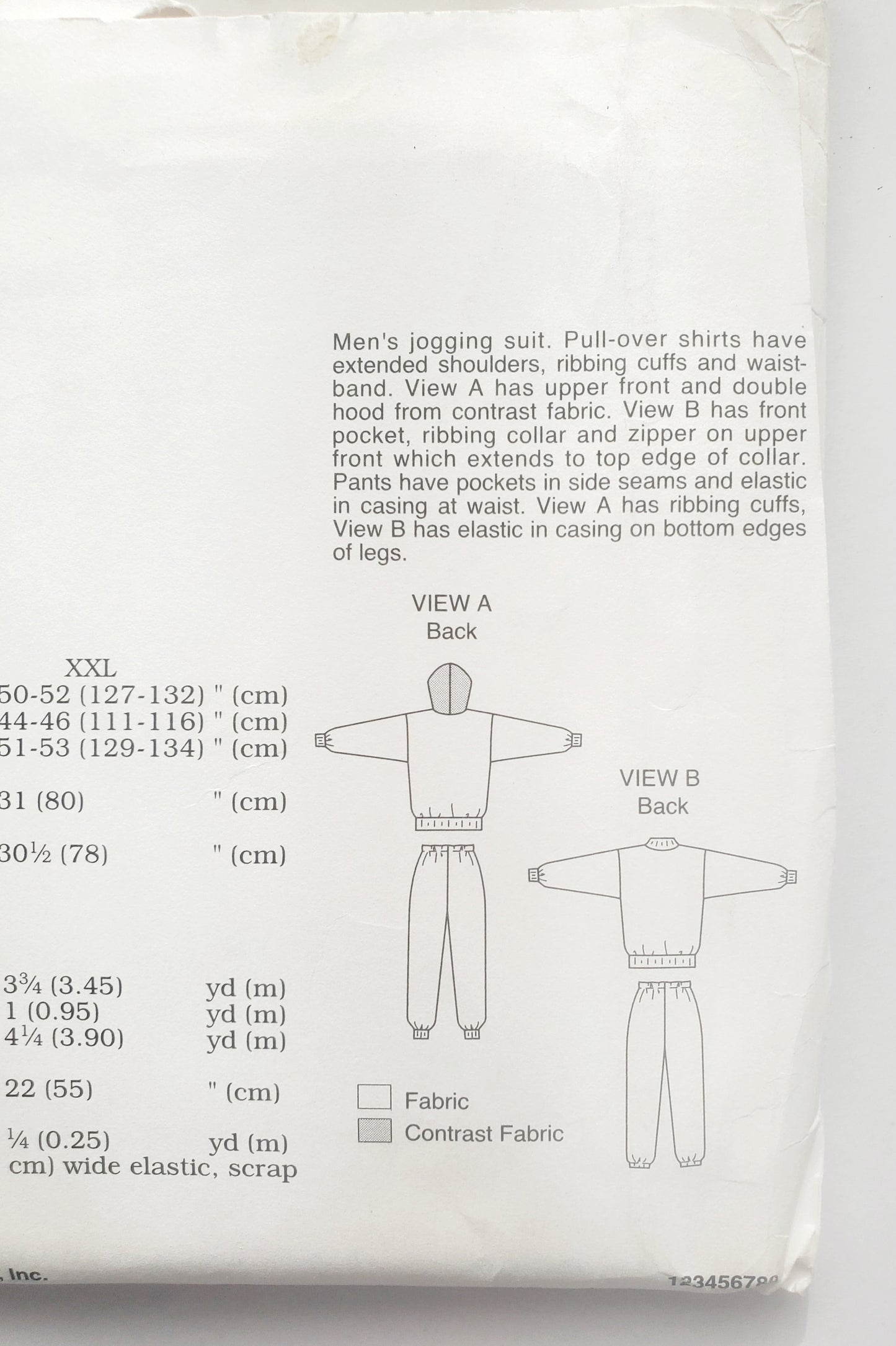 KWIK SEW Sewing Pattern, 2330, Men's Jogging Suit, Pants, Pullover Shirts, Sweater, Size S-XXL
