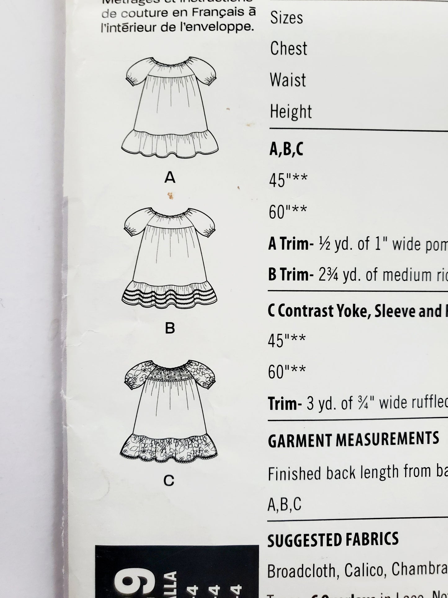 NEW LOOK Sewing Pattern N6629 Kids Girls Toddler Dress with Cute Pom Pom Trim & Ruffles. Size 1/2 - 4 (Copy)