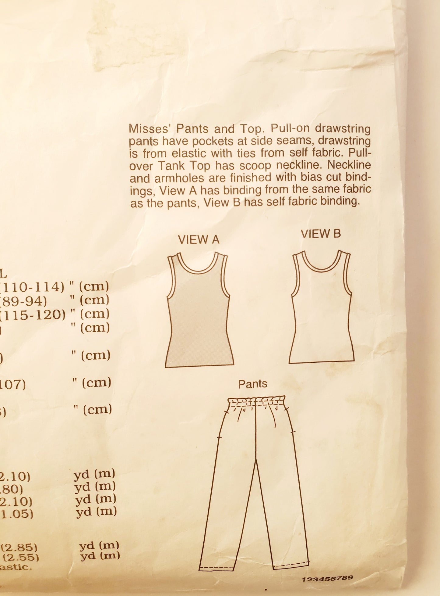 KWIK SEW Sewing Pattern 2242, Top, Pants, Drawstring Pants, Tank Top, Size XS-XL