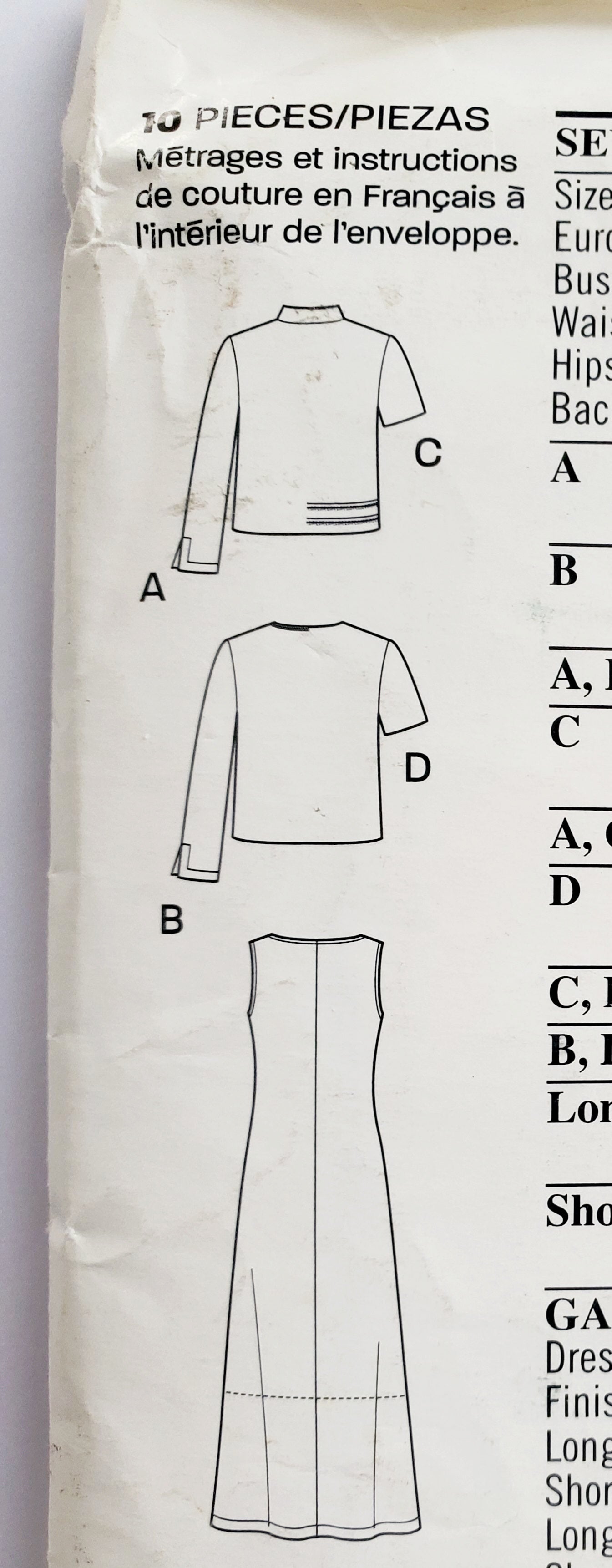 NEW LOOK Sewing Pattern 6201 Women's Jacket with Stand-Up Collar & Dress Variations Size 10-22