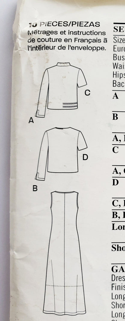 NEW LOOK Sewing Pattern 6201 Women's Jacket with Stand-Up Collar & Dress Variations Size 10-22