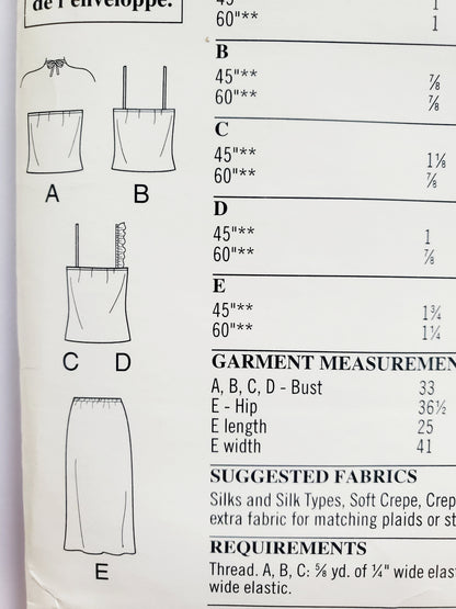 NEW LOOK Sewing Pattern 6153 Singlet Tops, Halter Neck Top, Skirts Size 6-16