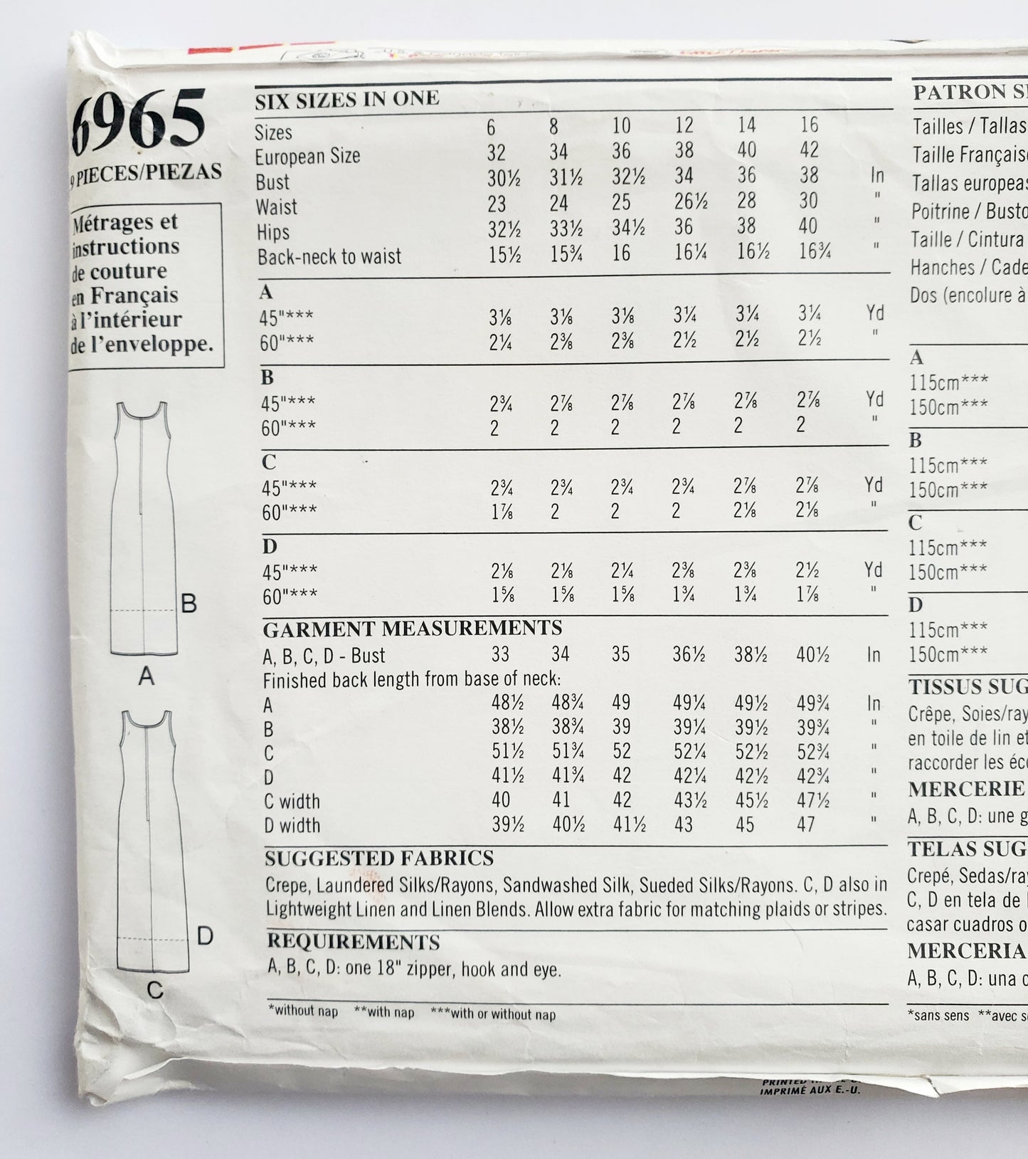 NEW LOOK Sewing Pattern 6965 Dress with Slits or Cascading Ruffles Size 6-16