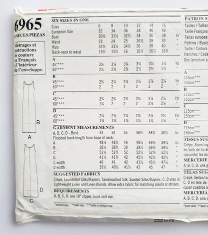 NEW LOOK Sewing Pattern 6965 Dress with Slits or Cascading Ruffles Size 6-16