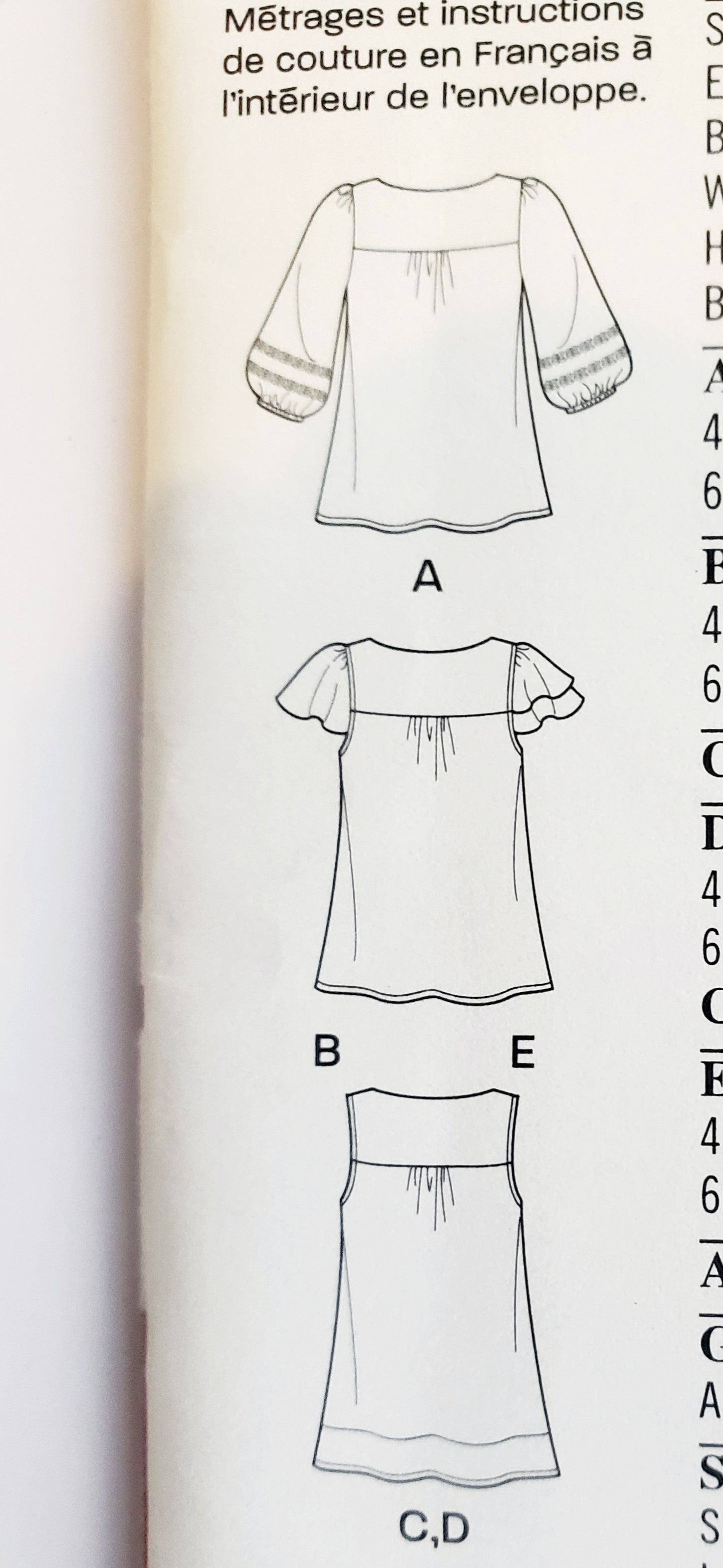 NEW LOOK Sewing Pattern 6871 Top Variations with Bodice Yoke. Long, Loose Fit. Size 10-22
