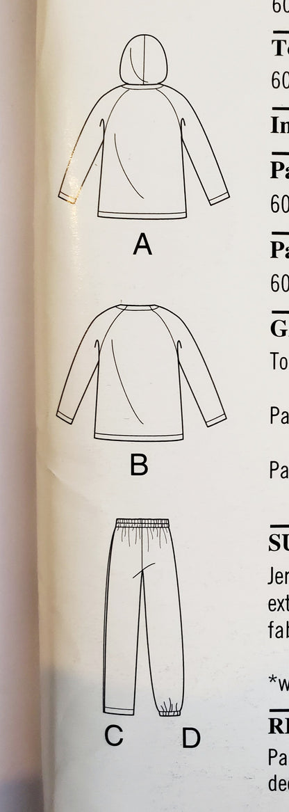 NEW LOOK Sewing Pattern 6784 Unisex Womans Men's Sweater, Jumper, Hoodie, Top, Pants with Side Decorative Snap Fastenerss Size S-XXL (Copy)