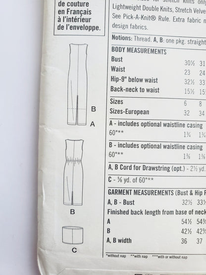 SIMPLICITY Sewing Pattern 9022, Knit Dress, Stole, Boat Neckline, Pullover Dress, Size 6-12