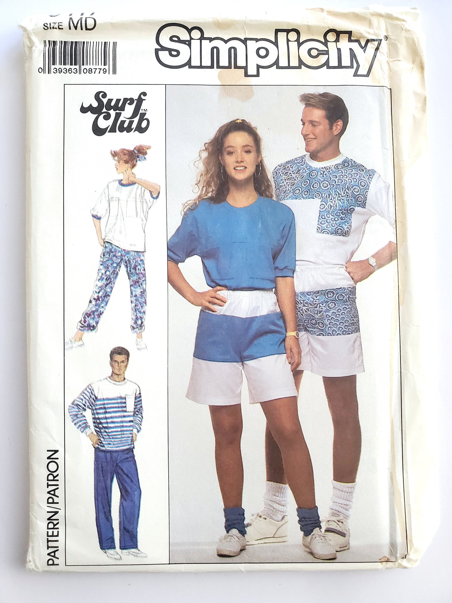 SIMPLICITY Sewing Pattern 9117, Surf Club, Adults Unisex, Teens Unisex, Pants, Shorts, Tops Size Medium