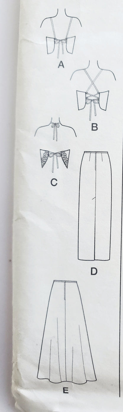 SIMPLICITY Sewing Pattern 9587, Top, Skirt, Prom Outfit, Junior, Teen, Girls, Size 7/8 - 15/16