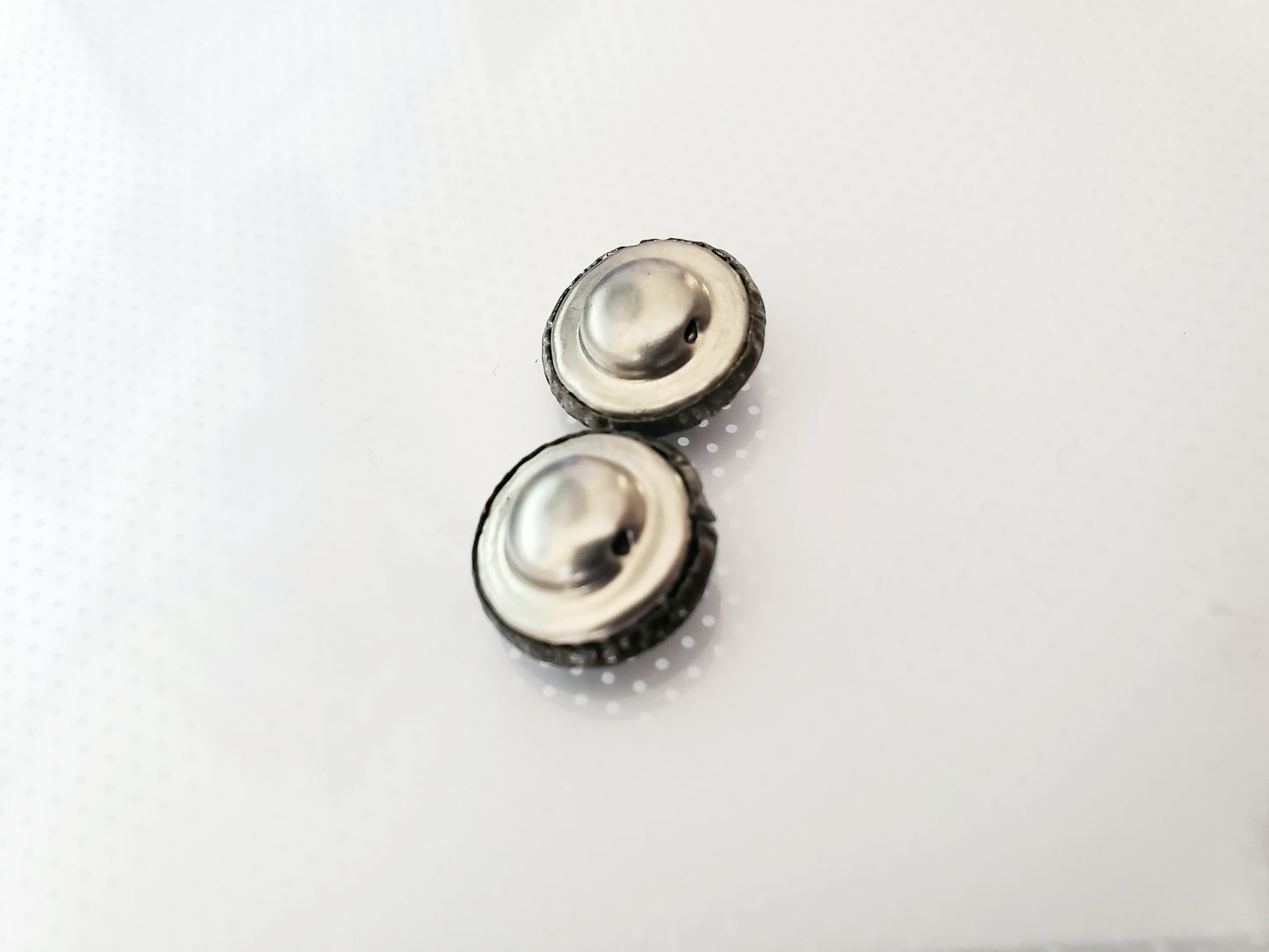 Silver Colored Filigree Sewing Buttons, Round, Shank Buttons, Vintage Buttons, Size 12mm, 1.2cm, Metal QTY 2