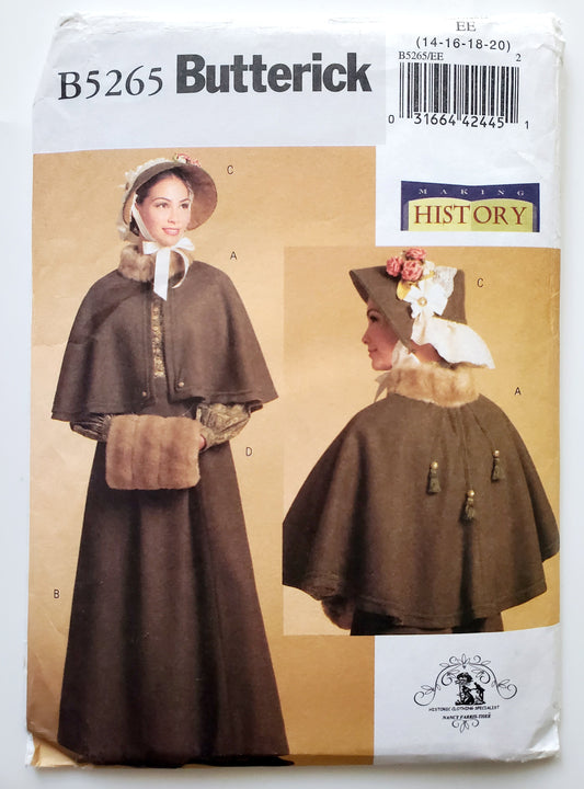 BUTTERICK Sewing Pattern B5265, Dress, Costume, Making History, Historical Clothing, Size 14-20
