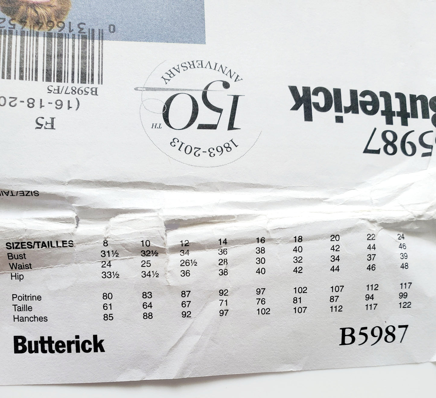 BUTTERICK Sewing Pattern B5987, Dress, Evening Dress, Bridesmaid Dress, Size 16-24