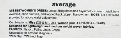 BUTTERICK Sewing Pattern B6222, Dress, Loose Fitting Dress, Asymmetrical, Size 18-44