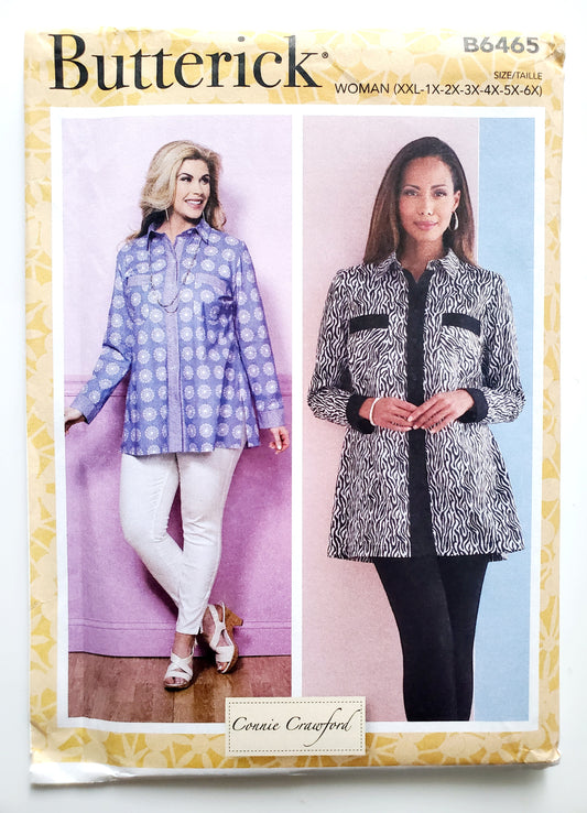 BUTTERICK Sewing Pattern B6465, Shirt, Size 18-44