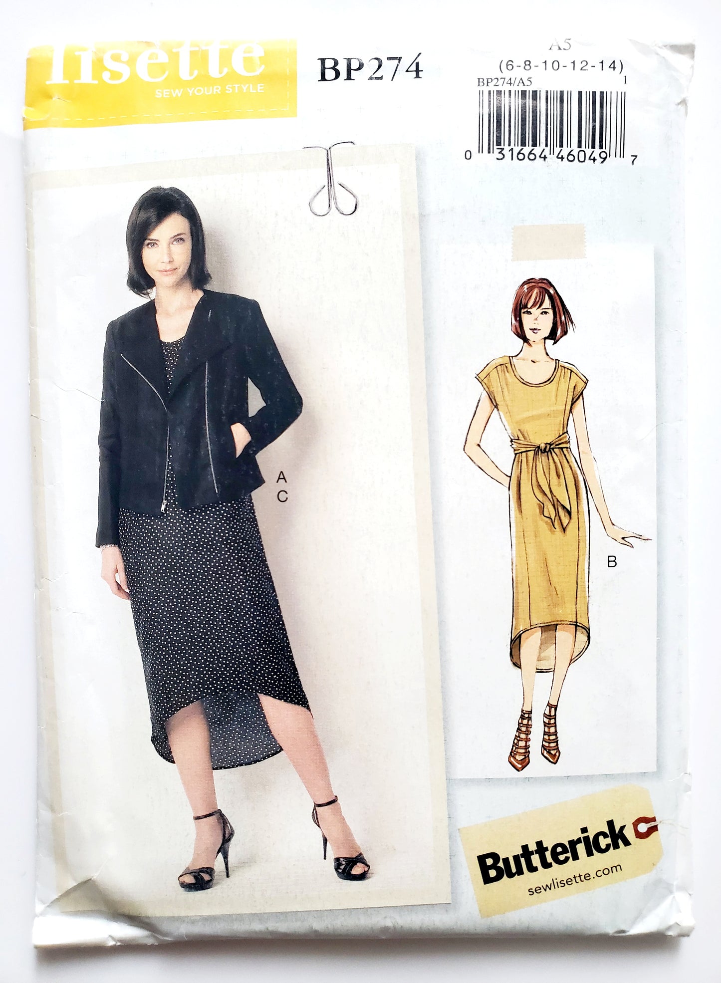 BUTTERICK Sewing Pattern BP274, Dress, Jacket, Size 6-14