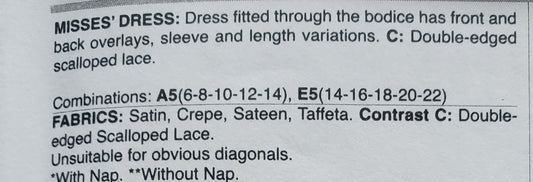 BUTTERICK Sewing Pattern B6414, Dress, Overlays, Scalloped Lace, Size 14-22