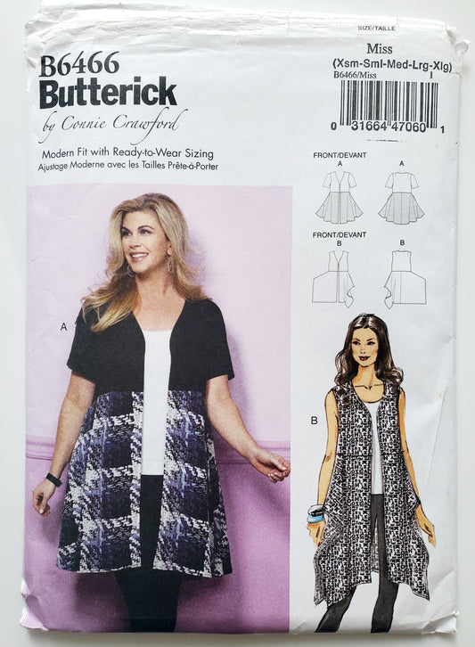 BUTTERICK Sewing Pattern B6466, Tunics, Tops, Size 3-16
