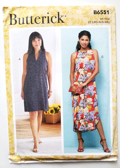 BUTTERICK Sewing Pattern B6551, Dress, Size 16-26