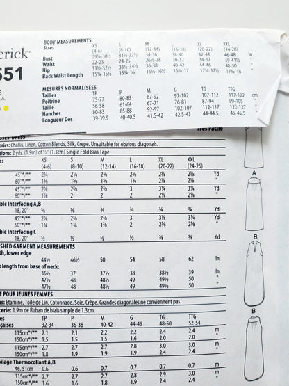 BUTTERICK Sewing Pattern B6551, Dress, Size 16-26