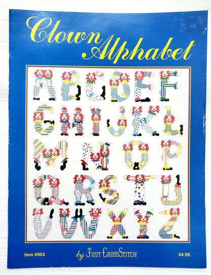 Clown Alphabet Cross Stitch Booklet by Just Cross Stitch, #503,