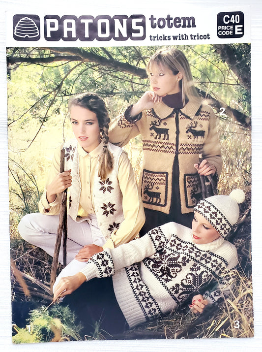 Patons Totem, Tricks with Tricot, Booklet by Patons, C40, Tricot Crochet, Knitting